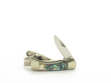 Vtg '80s Parker Seki Japan Tie Bar Clip Miniature Abalone Folding Pocket Knife