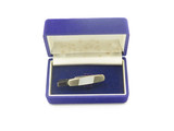 Vtg '80s Parker Seki Japan MOP Tie Bar Clip Miniature Folding Pocket Knife