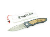 Boker Tirpitz-Damast Germany Limited Damascus Walnut 4" Folding Pocket Knife