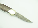 Vintage Boker Damast Germany Damascus 3" Lockback Folding Pocket Knife