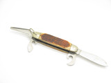 Vintage 1950s Seki Japan 3.75" Multi Tool Bone Handle Folding Pocket Camp Knife