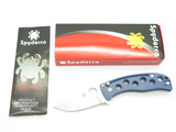 Spyderco PITS C192TIBLP Blue Titanium N690Co Folding Pocket Knife
