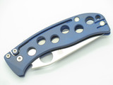 Spyderco PITS C192TIBLP Blue Titanium N690Co Folding Pocket Knife