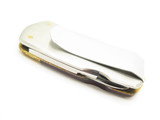 Vtg 1980s BTS Seki Japan Lobster Money Clip Wood Stainless Folding Pocket Knife
