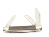 Vintage 1970s Seki Japan 3.87" Wood Handle Stainless Steel Pocket Folding Knife