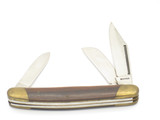 Vintage '70s Rostfrei Seki Japan 3.87" Wood Handle Stockman Pocket Folding Knife