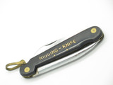 Vintage 1970s Seki Japan 4.5" Black Sailor Rigging Folding Pocket Knife