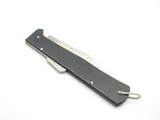 Vintage 1960s Solar Jaguar Seki Japan 4.37" Black Metal Folding Lockback Knife