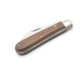 Vintage 1950s Seki Japan 4" Serrated Stainless Wood Handle Folding Pocket Knife