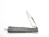 Vintage '60s Solar Jaguar Seki Japan 4.37" Black Metal Folding Lockback Knife