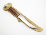 Boker USA Tree Brand 162 Fixed Blade Hunting Knife & Leather Sheath