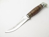 Boker USA Tree Brand 162 Fixed Blade Hunting Knife & Leather Sheath
