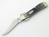 2002 Case XX 61953 Russlock Folding Pocket Knife Flag & Black Jigged Bone