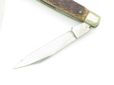 Vintage 1960s Seki Japan Small 2.62" Bone Handle Stainless Folding Pocket Knife