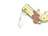 Vintage SAB 1970s Seki Japan Miniature 1.75" Brass Folding Pocket Knife
