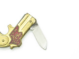 Vintage SAB 1970s Seki Japan Miniature 1.75" Brass Folding Pocket Knife