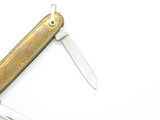 Vintage 1970s Anvil Seki Japan 2.75" Folding Brass Stainless Steel Pocket Knife
