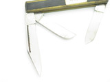 Vintage 1980s KT (Kanetsune) Seki Japan 3.75" Brass & Wood Folding Pocket Knife