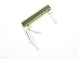 Vintage 1980s KT (Kanetsune) Seki Japan 3.25" Brass & Wood Folding Pocket Knife