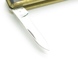 Vintage 1980s KT (Kanetsune) Seki Japan 3.25" Brass & Wood Folding Pocket Knife