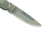Vtg 1980s Seki Japan 3" Black Stainless Folding Lockback Pocket Knife