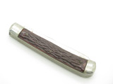 Vintage 1960s Explorer Seki Japan 4.25" Stainless Trapper Folding Pocket Knife