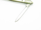 Vintage 1960s Seki Japan Small 3" White Handle Folding Pocket Pen Knife (Crack)