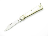Vtg 1960s S. M. Z. Seki Japan 3.12" White Handle Folding Pocket Knife