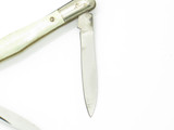 Vintage 1960s Seki Japan Small 3" White Handle Folding Pocket Pen Knife