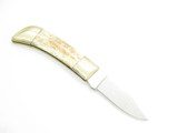 Vintage IPCO 1970s Seki Japan 3" Smooth Bone Stainless Folding Pocket Knife