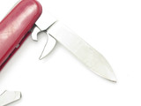 Vintage 1970s Seki Japan 3.5" Red Multi Tool Folding Pocket Camp Knife