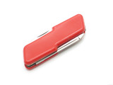 Vintage 1980s Seki Japan 3.75" Red Handle Folding Pocket Knife