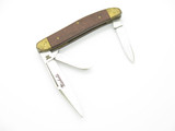 Vintage 1970s Nichols Seki Japan 3.25" Wood Stockman Folding Pocket Knife