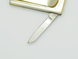 Vintage 1970s Prototype Seki Japan 2.12" Stainless Folding Money Clip Knife