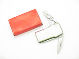 Vintage LKD 1970s Seki Japan 2" Stainless Folding Pocket Money Clip Knife