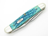 2004 Case XX Muskrat Folding Pocket Knife Caribbean Blue Jigged Bone