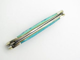 2004 Case XX Muskrat Folding Pocket Knife Caribbean Blue Jigged Bone