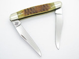 2000 Case XX Muskrat Folding Pocket Knife Jigged Amber Bone