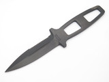 Vintage 1980s Kershaw Black 1006 Amphibian Hattori Seki Japan Dagger Fixed Knife