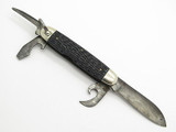 Vtg 1940-64 Case XX 640045 Camper Black Delrin Folding Pocket Camp Knife
