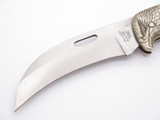 Vtg Frost Tak Fukuta Seki Japan 5.2" Black Hawkbill Eagle Folding Lockback Knife