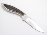 Vintage Browning 376 Custom Seki Japan Wood Mirror Blade Fixed Knife
