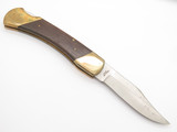 Vtg '80s Coast Cutlery Tak Fukuta Seki Japan Ebony Lockback Folding Hunter Knife