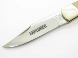 Vtg 70s Explorer Tak Fukuta Seki Japan 4.8 Micarta Folding Hunter Lockback Knife