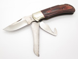 Vtg 1980s Rigid RG-79 Tak Fukuta Seki Japan Saw Folding Hunter Lockback Knife