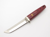 Vtg 1980s Frost Red Mini Tanto Tak Fukuta Seki Japan Fixed 3.1" Blade Knife