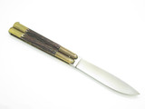 Vintage Filipino Balisong 6.12" Bone Handle Brass Folding Butterfly Knife