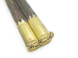 Vintage Filipino Balisong 6.12" Bone Handle Brass Folding Butterfly Knife