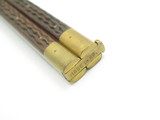 Vintage Filipino Balisong 6" Jigged Bone Handle Brass Bolster Folding Butterfly Knife