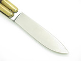 Vintage Filipino Balisong 4.87" Brass Bolster Jigged Wood Handle Folding Butterfly Knife
